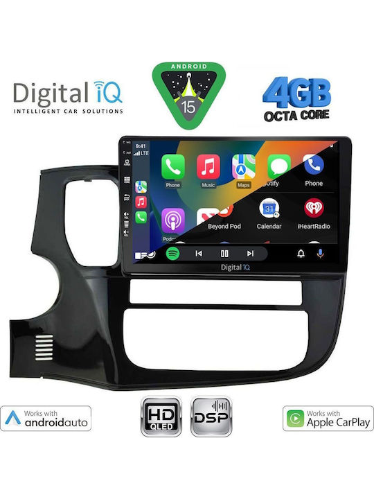 Digital IQ Car Audio System for Mitsubishi Outlander 2013-2020 (Bluetooth/USB/WiFi/GPS/Apple CarPlay/Android Auto) with 10" Touch Screen