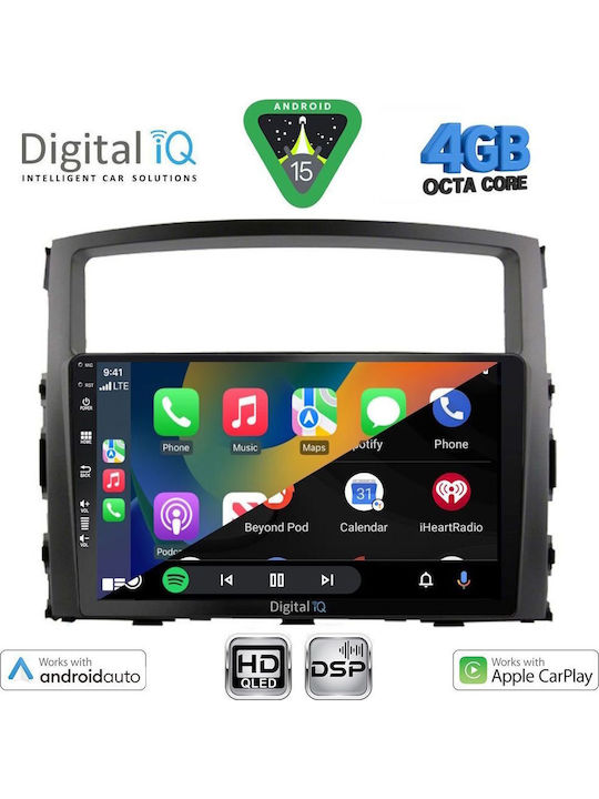 Digital IQ Car Audio System for Mitsubishi Pajero 2006-2013 (Bluetooth/USB/WiFi/GPS/Apple CarPlay/Android Auto) with 9" Touch Screen