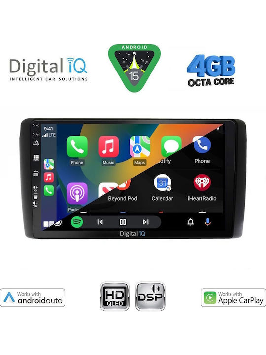 Digital IQ Car Audio System for Nissan Leaf 2009-2017 Bluetooth USB WiFi GPS Apple CarPlay Android Auto with 9" Touch Screen