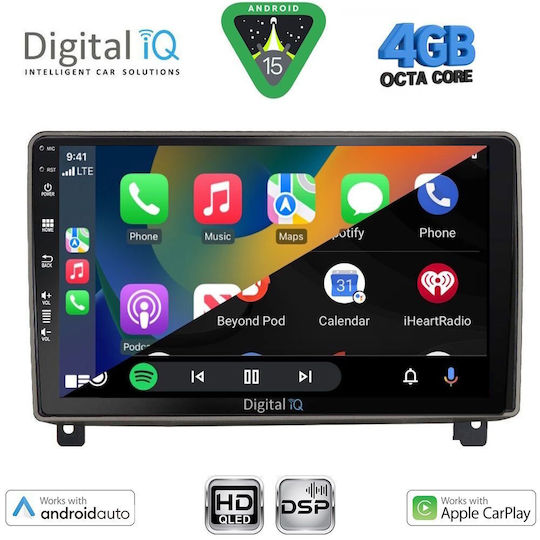 Digital IQ Ηχοσύστημα Αυτοκινήτου για Peugeot 407 2004-2011 (Bluetooth/USB/WiFi/GPS/Apple-Carplay/Android-Auto) με Οθόνη Αφής 9"