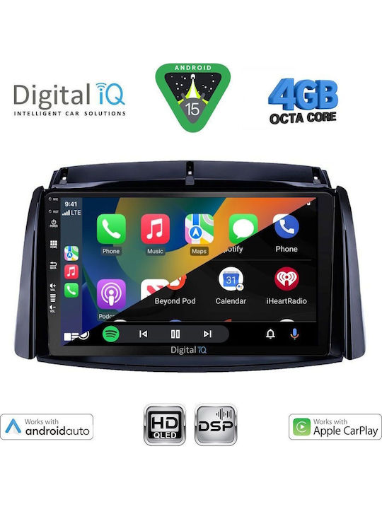 Digital IQ Car Audio System for Renault Koleos 2006-2016 Bluetooth USB WiFi GPS Apple CarPlay Android Auto with 9" Touch Screen