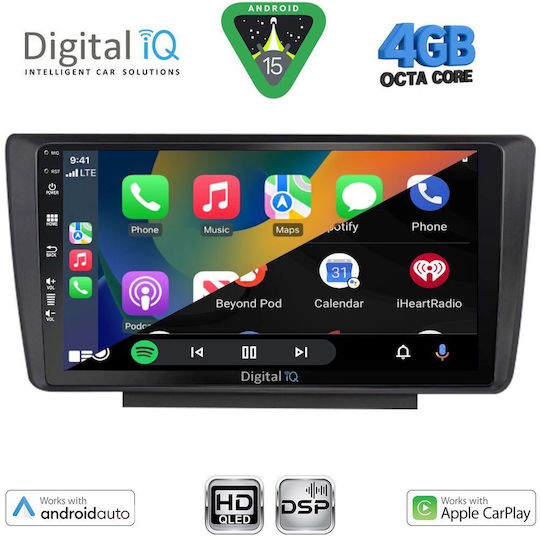 Digital IQ Car Audio System for Skoda Octavia 2005-2012 Bluetooth USB WiFi GPS Apple CarPlay Android Auto with 9" Touch Screen