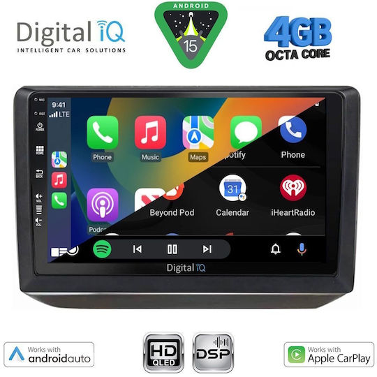Digital IQ Car Audio System for Skoda Fabia 2008-2014 Bluetooth USB WiFi GPS Apple CarPlay Android Auto with 10" Touch Screen