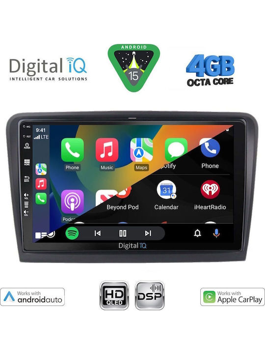 Digital IQ Car Audio System for Skoda Superb 2008-2015 Bluetooth USB WiFi GPS Apple CarPlay Android Auto with 10" Touch Screen