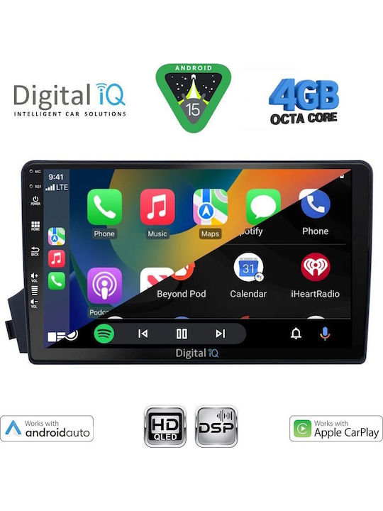 Digital IQ Car Audio System for Ssangyong Actyon / Kyron 2006-2015 Bluetooth USB WiFi GPS Apple CarPlay Android Auto with 9" Touch Screen