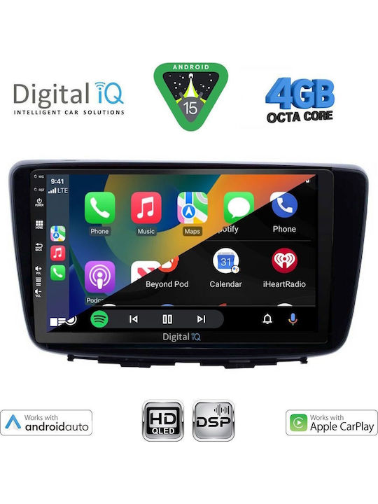 Digital IQ Car Audio System for Suzuki Baleno 2016-2022 Bluetooth USB WiFi GPS Apple CarPlay Android Auto with 9" Touch Screen
