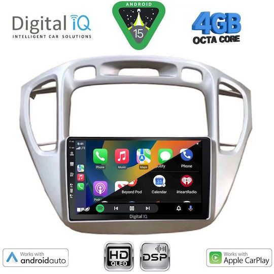 Digital IQ Ηχοσύστημα Αυτοκινήτου για Toyota Highlander 2002-2009 (Bluetooth/USB/WiFi/GPS/Apple-Carplay/Android-Auto) με Οθόνη Αφής 9"