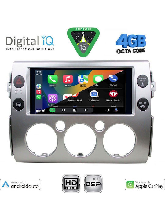 Digital IQ Car Audio System for Toyota FJ 2007-2013 Bluetooth USB WiFi GPS Apple CarPlay Android Auto with 9" Touch Screen