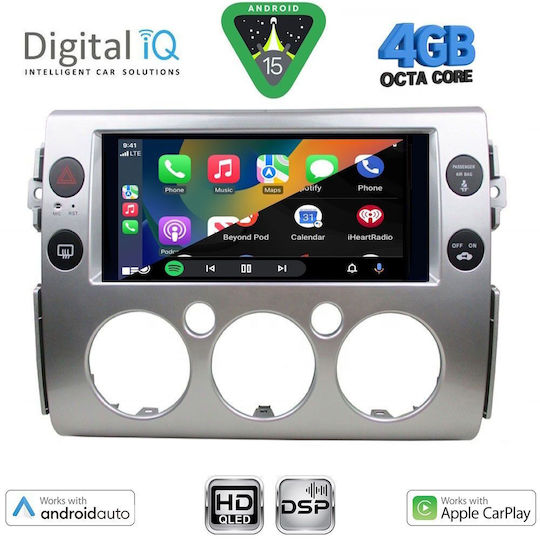 Digital IQ Ηχοσύστημα Αυτοκινήτου για Toyota FJ 2007-2013 (Bluetooth/USB/WiFi/GPS/Apple-Carplay/Android-Auto) με Οθόνη Αφής 9"