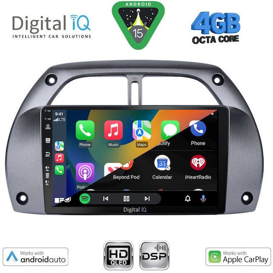 Digital IQ Ηχοσύστημα Αυτοκινήτου για Toyota RAV 4 2000-2006 με A/C (Bluetooth/USB/WiFi/GPS/Apple-Carplay/Android-Auto) με Οθόνη Αφής 9"