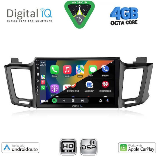 Digital IQ Car Audio System for Toyota RAV 4 2013-2019 (Bluetooth/USB/WiFi/GPS/Apple CarPlay/Android Auto) with 10" Touch Screen