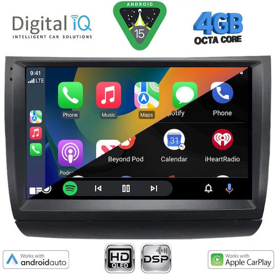 Digital IQ Car Audio System for Toyota Prius 2003-2009 Bluetooth USB WiFi GPS Apple CarPlay Android Auto with 9" Touch Screen