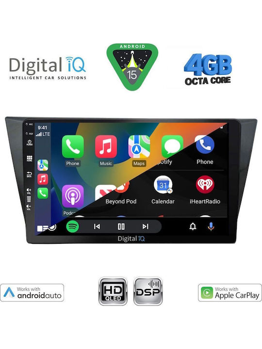 Digital IQ Car Audio System for Volkswagen Tiguan 2004 with Touch Screen 10" Digital IQ BXF 16761 CPAA Bluetooth USB Wi-Fi GPS Apple CarPlay Android Auto