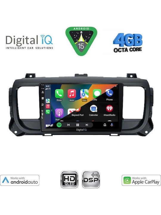 Digital IQ Car Audio System for Toyota Proace 2016-2026 Bluetooth USB Wi-Fi GPS Apple CarPlay Android Auto with 9 Inch Touch Screen DIGITAL IQ BXF 16729 CPAA