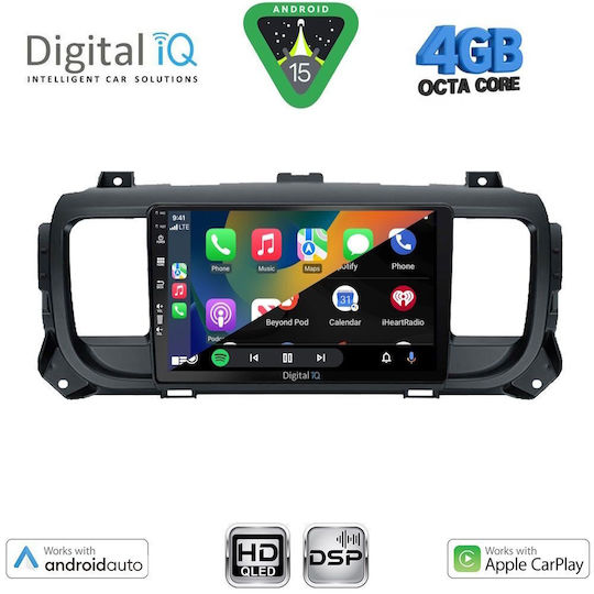 Digital IQ Ηχοσύστημα Αυτοκινήτου για Toyota Proace 2016-2026 (Bluetooth/USB/WiFi/GPS/Apple-Carplay/Android-Auto) με Οθόνη Αφής 9"