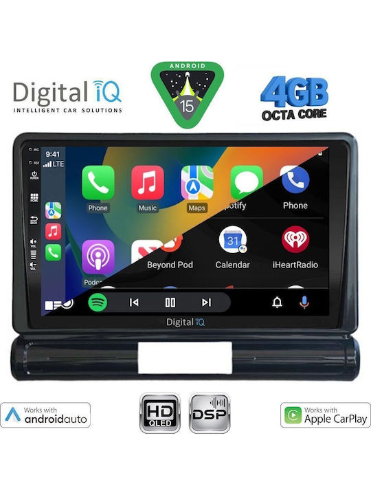 Digital IQ Car Audio System for Citroen C3 / DS3 2016 with Touch Screen 9" DIGITAL IQ BXF 16093L CPAA Bluetooth USB Wi-Fi GPS Apple CarPlay Android Auto