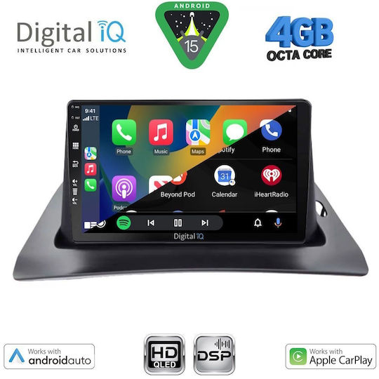 Digital IQ Car Audio System for Renault Kangoo 2010-2021 (Bluetooth/USB/WiFi/GPS/Apple CarPlay/Android Auto) with 9" Touch Screen