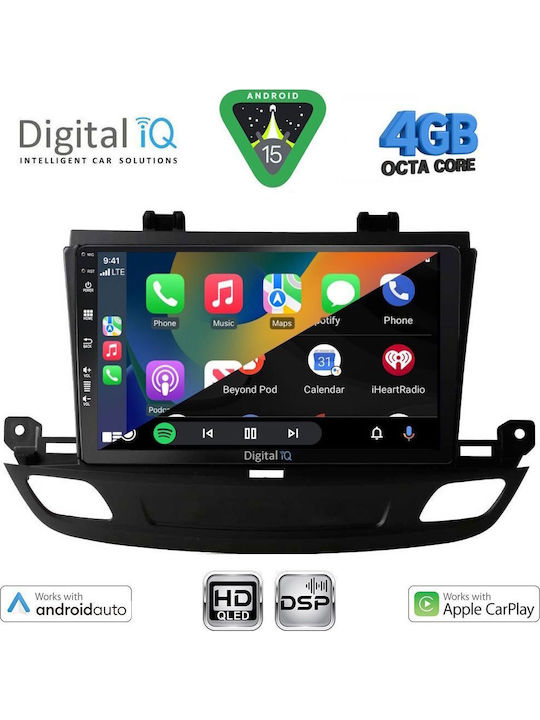 Digital IQ Автомобилна Аудио Система За Opel Insignia 2018-2023 Bluetooth USB WiFi GPS Apple CarPlay Android Auto С Touch Screen 9"