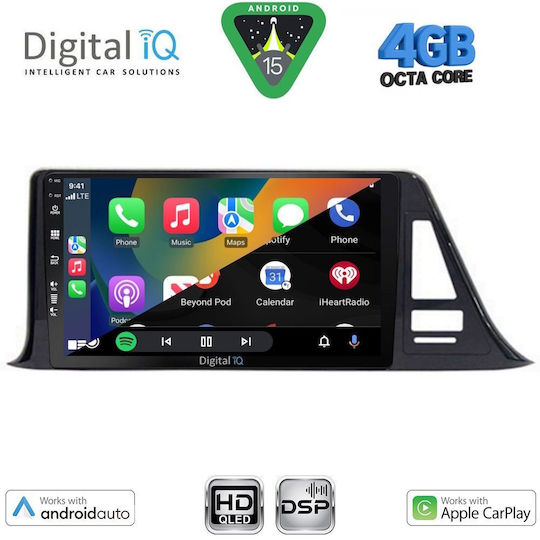 Digital IQ Car Audio System for Toyota C-HR 2017-2023 Bluetooth USB WiFi GPS Apple CarPlay Android Auto with 9" Touch Screen