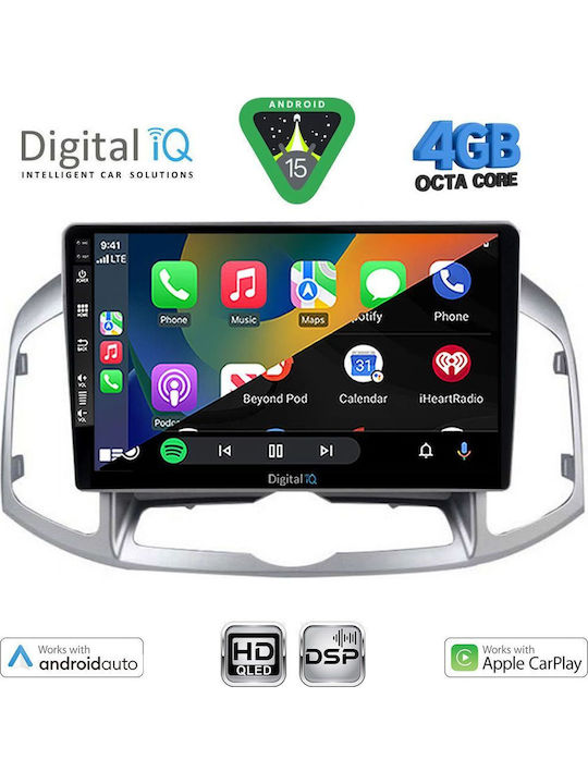 Digital IQ Car Audio System for Chevrolet Captiva 2012-2018 Bluetooth USB WiFi GPS Apple CarPlay Android Auto with 10" Touch Screen