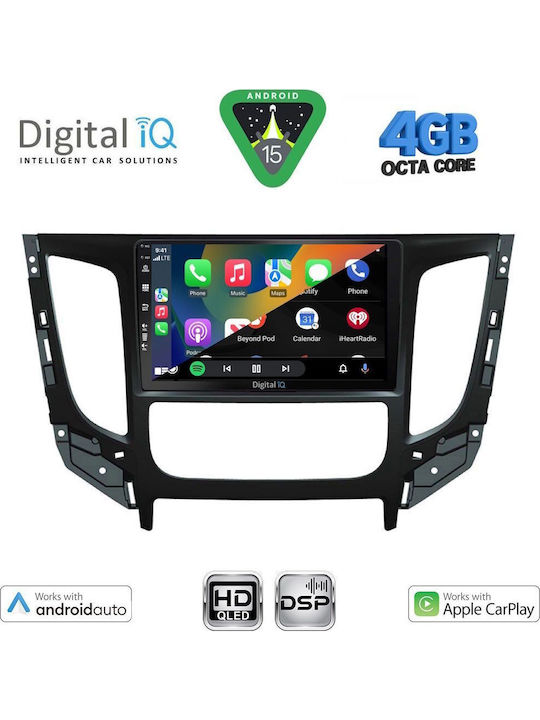 Digital IQ Car Audio System for Mitsubishi L200 2015-2019 with Clima (Bluetooth/USB/WiFi/GPS/Apple CarPlay/Android Auto) with 9" Touch Screen