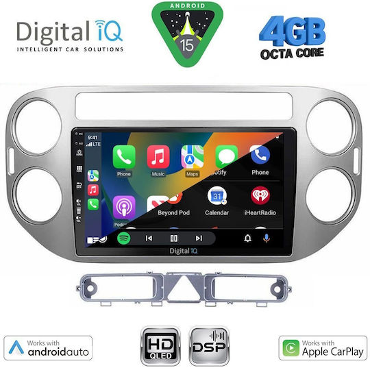 Digital IQ Ηχοσύστημα Αυτοκινήτου για Volkswagen Tiguan 2004-2011 (Bluetooth/USB/WiFi/GPS/Apple-Carplay/Android-Auto) με Οθόνη Αφής 9"