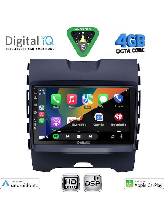 Digital IQ Car Audio System for Ford Edge 2015-2023 (Bluetooth/USB/WiFi/GPS/Apple CarPlay/Android Auto) with 9" Touch Screen