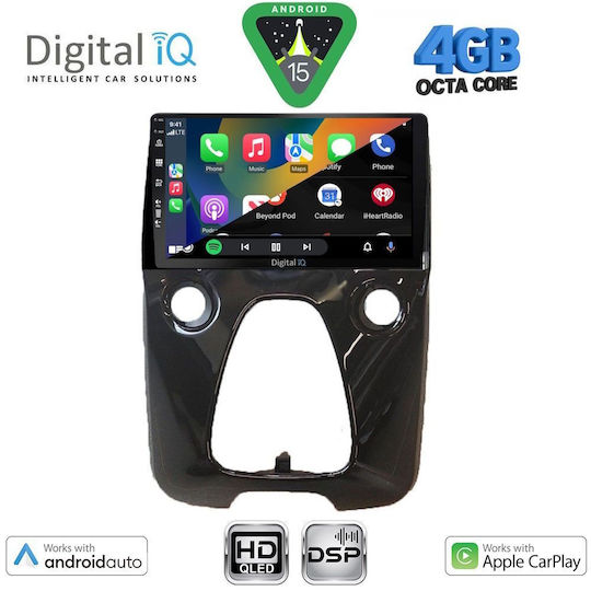 Digital IQ Ηχοσύστημα Αυτοκινήτου για Toyota Aygo 2014-2022 με A/C (Bluetooth/USB/WiFi/GPS/Apple-Carplay/Android-Auto) με Οθόνη Αφής 10"