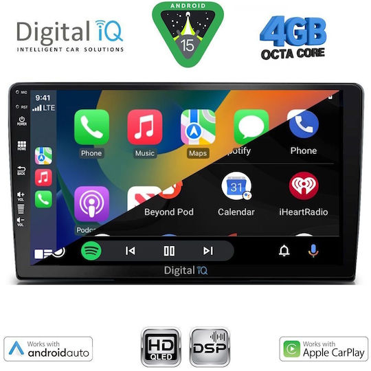 Digital IQ Ηχοσύστημα Αυτοκινήτου για Toyota Land Cruiser 1998-2003 (Bluetooth/USB/WiFi/GPS/Apple-Carplay/Android-Auto) με Οθόνη Αφής 9"