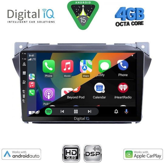 Digital IQ Car Audio System for Suzuki Alto Nissan Pixo 2009-2014 Bluetooth USB WiFi GPS Apple CarPlay Android Auto with 9" Touch Screen