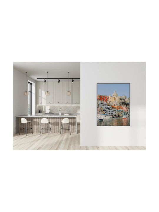 Panou Colorate Clădiri Costiere Bărci Multicolore 70x100
