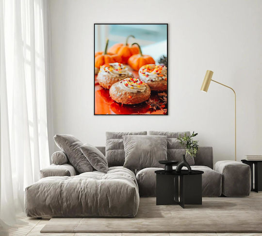 iLovePrints Pumpkin Spice Donuts Gemälde Mit Gewürzen Kürbis 70x100