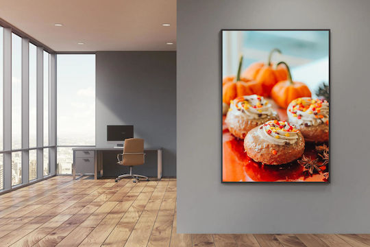 iLovePrints Pumpkin Spice Donuts Gemälde Mit Gewürzen Kürbis 70x100