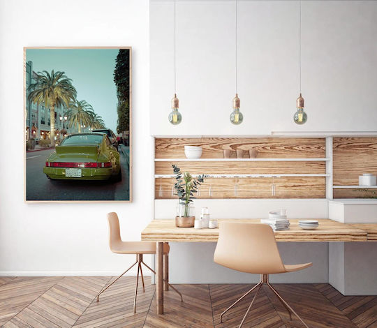 Painting Vintage Porsche Street Scene Vintage Porsche Street Scene 100x150