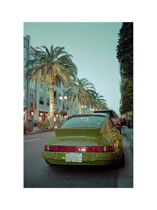 Painting Vintage Porsche Street Scene Vintage Porsche Street Scene 100x150