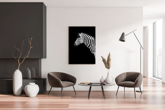 Painting Zebra In Black White Zebra In Black White 100x150
