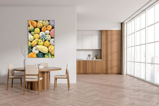 Gemälde Bunte Kürbisse 70x100