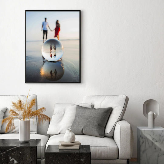 iLovePrints Gemälde Paar Halten Hände Reflexion 70x100