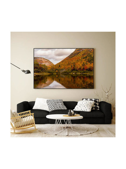 Painting Autumn Mountain Reflection Autumnal Reflection of Mountain 170x115