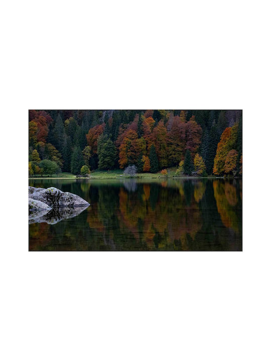 Painting Autumn Reflections By Lake Autumn Reflections Next To The Lake 170x115