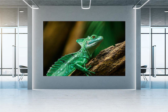 Painting Colorful Lizard In Its Natural Habitat Multicolored Lizard In Natural Environment 100x70