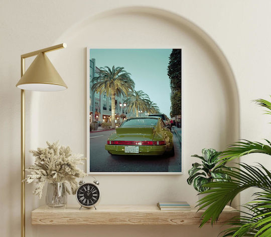 Painting Vintage Porsche Street Scene Vintage Porsche Street Scene 70x100