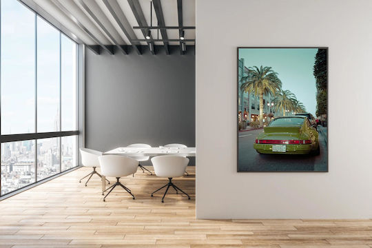 Painting Vintage Porsche Street Scene Vintage Porsche Street Scene 70x100