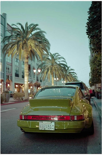 Painting Vintage Porsche Street Scene Vintage Porsche Street Scene 70x100