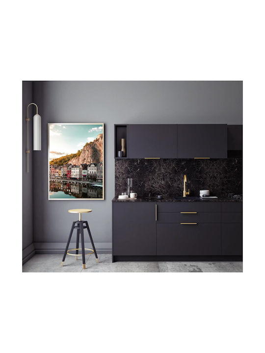 iLovePrints Πίνακες & Κάδρα Πολύχρωμα Σπίτια Δίπλα Στο Ποτάμι 100x150