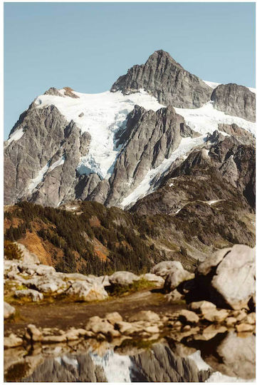 iLovePrints Mountain Reflection Gemälde 70x100