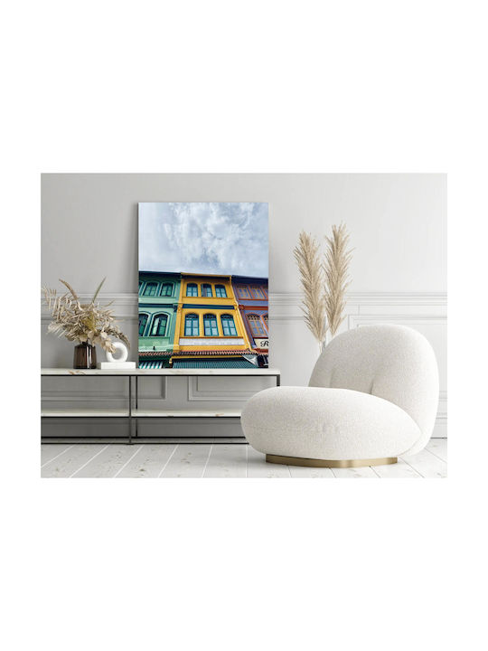 Panou Colorful Vintage Buildings Tablouri Decorative Polychrome Vintage Clădiri 70x100
