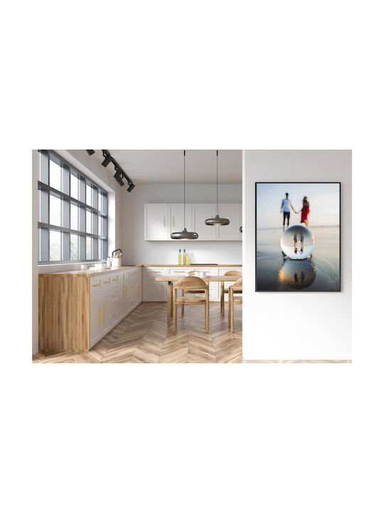 iLovePrints Gemälde Paar Halten Hände Reflexion 80x120
