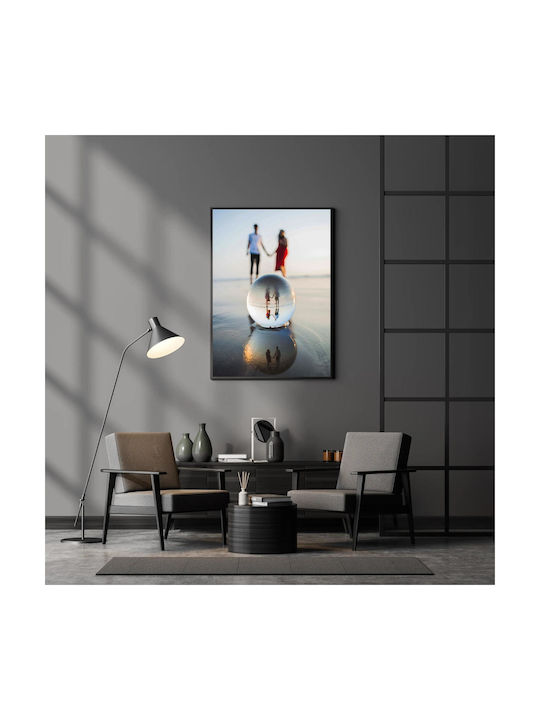 iLovePrints Gemälde Paar Halten Hände Reflexion 80x120