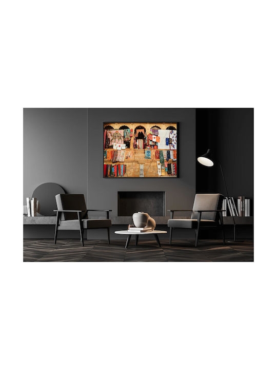 Панел Colorful Тъканна Експозиция В Традиционния Пазар 100x70